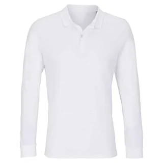 SOLS - "Planet" Poloshirt für Herren/Damen Unisex Langärmlig (Weiß)
