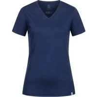 Tom Fyfe T-Shirt TOM FYFE Merino T-Shirt V-Ausschnitt Damen Marine / L