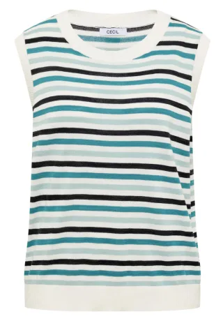 Cecil - Gestreiftes Stricktop blau - Gr. - XS