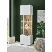Home affaire Vitrine Hudson in moderner Trendfarbe, Griffe aus Metall (Schwarz), Höhe 180 cm