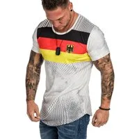 REPUBLIX T-Shirt EMWM Herren Länder EM WM Oversize Crew Neck Shirt mit Rundhalsausschnitt