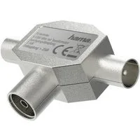 Hama SAT-Verteiler Antennen-Verteiler, Koax-Kupplung- 2 Koax-Stecker, Metall