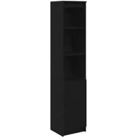 vidaXL Highboard Highboard Schwarz Eichen-Optik 37,5x35x180 cm Holzwerkstoff (1 St)