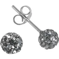 Impala Paar Ohrstecker Bonnie 5 mm mit Kristallsteinen von Preciosa, Silberschmuck für Damen mit Kristallsteinen