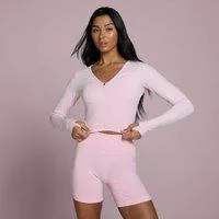 MP Damen Tempo Nahtlos Verkürzte Jacke - Blush - XXL