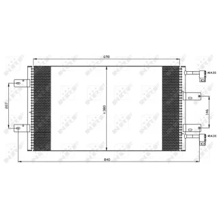 NRF Klimakondensator Nissan Primastar Opel Vivaro Renault Trafic 2,5