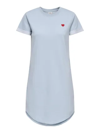 JDY - JDYIVY S/S DRESS JRS NOOS Cashmere Blue - Gr. - M