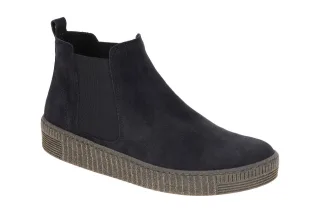 Gabor 73.731 Damen Stiefeletten in Blau ocean - bequeme Chelsea Boots