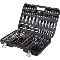 Walter Stahl Germany control Steckschlüssel 108/172/215-tlg Ratschenkasten, 1/4″+3/8″+1/2″ Steckschlüssel-Satz (Packung, 172 St., 108/172/215-tlg), Cr-V Ratschenschlüssel Set