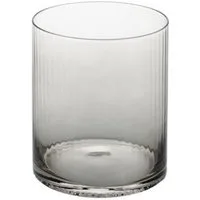 Storefactory Kerzenständer Kerzenhalter RAMSJÖ L Glas grau, Ø 10x12 cm