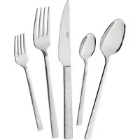 Mulex Besteck-Set Besteck Genua, mit gehämmerter Struktur (30-tlg), 6 Personen, Chromstahl, ein Besteck mit außergewöhnlichem, glamourösen Design