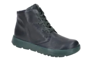 Think Damen Stiefeletten COMODA 628 in Navy/Kombi, Bequeme Schn?r-Boots aus E...