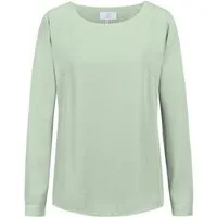 GREIFF Langarmbluse Greiff CHIFFON Damen Chiffon-Bluse Langarm Rundhals Regular Mint