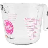 Sallys Messbecher für 500 ml oder 1 Liter Fassungsvermögen, Rutschfester Griff