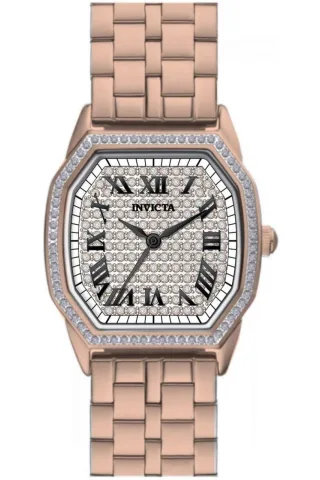 Invicta Wildflower 50591 Damenuhr - Quarzwerk - Edelstahl mit silbernem Zifferblatt - 27 mm