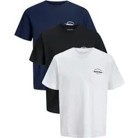 Jack & Jones Print-Shirt (Spar-Set, 3er-Pack) mit Logodruck, aus Baumwolle
