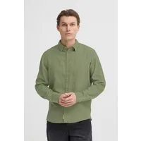 Blend Langarmhemd BHBOBBY LINEN L/S Materialmix aus Leinen und Viskose, Regular Fit, mit Hemdkragen