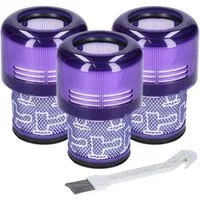 McFilter HEPA-Filter (3 Stück) Filter passend für Dyson V11 V15 SV14 SV22, 970013-02, Absolute Animal Extra Pro Detect Torque Drive Akku Staubsauger