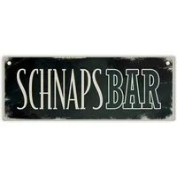 speecheese Metallschild Schnapsbar Metallschild im Used-Look