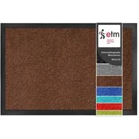 Floordirekt Fußmatte Monochrom, Rutschfeste Schmutzfangmatte Indoor, 30°C Maschinenwaschbar, Rechteckig, Höhe: 7 mm, Geeignet für Trockner & Fußbodenheizungen, UV-Beständig, Antistatisch