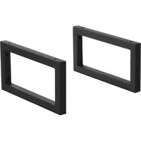en.casa Tischgestell, Hamina Wandkonsole 2er Set 40 x 20 cm Schwarz