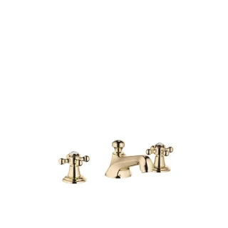Dornbracht Waschtisch-Dreilochbatterie mit Ablaufgarnitur MADISON 20700360 Messing (23kt Gold) 20700360-09