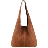 ITALYSHOP24 Shopper Made in Italy XL Damen echtes Leder Tasche Schultertasche Hobo Bag, Umhängetasche Workbag Businesstasche Ledertasche Beuteltasche Freizeit