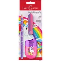 Faber-Castell Bleistift Faber Castell Bleistiftset Einhorn 2 Bleist HB Jumbo Rad+Sp