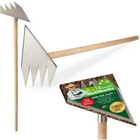 miweba Gartenhacke RUWI Hacke 8in1 Gartenhacke, Fugenreiniger, Gartenwerkzeug, Hacke Garten, Gartenhacke, Harke, Grubber, Sauzahn, Unkrauthacke, Gartenharke, Pflanzlochbohrer, 1 St., Hacke Garten, Gartenhacke, Harke, 8 verschiedene Einsatzbereiche
