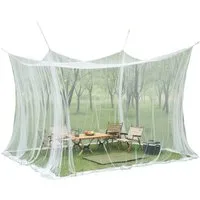 Sekey Moskitonetz Moskitonetz 300 x 300 x 250 cm Pavillon Outdoor Reise, Fliegennetz für Doppelbett weiß Garten Camping Insektenschutz