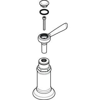 hansgrohe Hebelgriff Axor Montreux warm/kalt 16691000 chrom