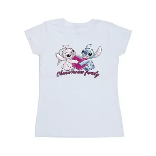 Disney - "Lilo And Stitch Ohana Heart With Angel" T-Shirt für Damen (Weiß)