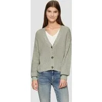 QS Cardigan Strickjacke Strickjacke aus Baumwollmix
