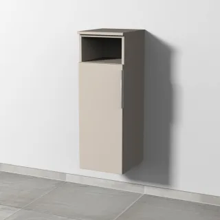 Sanipa 3way Mittelschrank mit 1 Tür und 1 offenem Fach, Kaschmir-Matt, UP1301U UP1301U