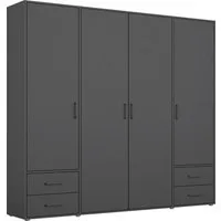 rauch Drehtürenschrank Kleiderschrank Schrank Garderobe Wäscheschrank VOYAGER (in 3 verschiedenen Ausstattungen BASIC/CLASSIC/PREMIUM) mit 2 modernen Griffvarianten, mit Außenschubladen MADE IN GERMANY
