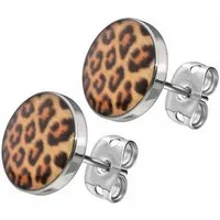 FILANGO Paar Ohrstecker Chirurgenstahl Ohrstecker LEOPARD (Ohrstecker, 1-tlg)