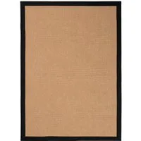 carpetfine Sisalteppich Sisal, auch als Läufer erhältlich, rechteckig, Höhe: 5 mm, mit farbiger Bordüre, Anti Rutsch Rückseite, viele Größen, Wohnzimmer
