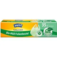 Swirl Papierkorb 4006508206940 Bio-Mülleimerbeutel, kompostierbar, grün, 35 Liter