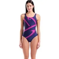 Arena Badeanzug W ARENA FLASH SWIMSUIT U BACK LB mit UV-Schutz UPF50+, chlorbeständiges Material, schnelltrocknend