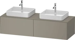Duravit White Tulip Konsolenwaschtischunterbau wandhängend Stein Grau Seidenmatt 1300x550x408 mm - W WT4865B92920000