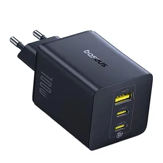 Baseus EnerFill FE11 100W 3-Port USB PD Charger USB-A+2USB-C PD3.0 QC3.0 PPS Fast Charging Wall Charger Adapter EU Plug