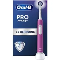 Oral-B Elektrische Zahnbürste Oral-B Pro Junior Elektrische Zahnbürste, Lila, Aufsteckbürsten: 1 St., Drucksensor
