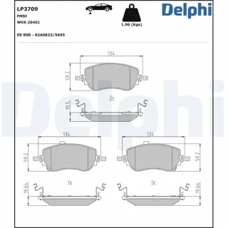 Delphi Bremsbel?ge vorne Fiat Tipo 356 LP3709