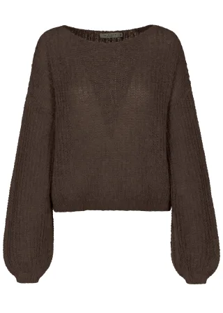 IN LINEA - Rdh. Pullover chocolate - Gr. - 36