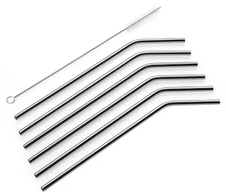 Trinkhalm-Set cilio STEEL gebogen