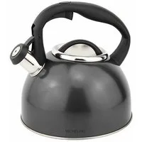 Michelino Wasserkessel Flötenkessel 2,5 L – mit Pfeife & Soft-Touch-Griff für Induktion, (1-tlg), aus Edelstahl, Induktionsgeeignet, 2,5 L