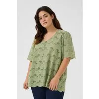 KAFFE Curve Langarmbluse Langarm-Bluse KCtiara Große Größen
