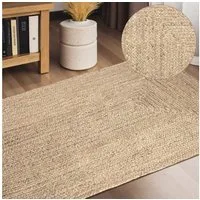 HANSE Home Teppich Juteteppich Teppich Juno, rechteckig, Höhe: 9 mm, Jute, Shape, Handgemacht, Wohnzimmerteppich, Naturteppich, Wohnzimmer