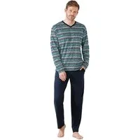 Hajo Schlafanzug Pyjama lang Premium Cotton Baumwolle Jersey