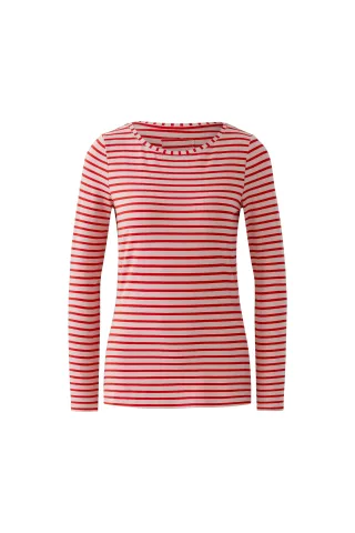 Oui - SUMIKO Langarmshirt rose red - Gr. - 38